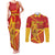 Custom Spain 2024 Football Couples Matching Tank Maxi Dress and Long Sleeve Button Shirt La Roja Reigns Supreme LT05 - Wonder Print Shop