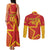 Custom Spain 2024 Football Couples Matching Tank Maxi Dress and Long Sleeve Button Shirt La Roja Reigns Supreme LT05 - Wonder Print Shop