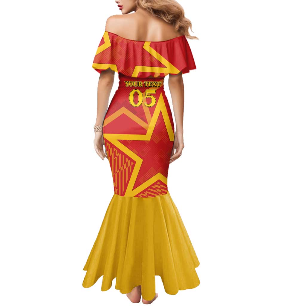 Custom Spain 2024 Football Family Matching Mermaid Dress and Hawaiian Shirt La Roja Reigns Supreme LT05 - Wonder Print Shop
