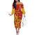 Custom Spain 2024 Football Family Matching Off The Shoulder Long Sleeve Dress and Hawaiian Shirt La Roja Reigns Supreme LT05 - Wonder Print Shop