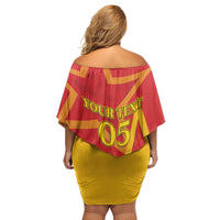 Custom Spain 2024 Football Family Matching Off Shoulder Short Dress and Hawaiian Shirt La Roja Reigns Supreme LT05 - Wonder Print Shop