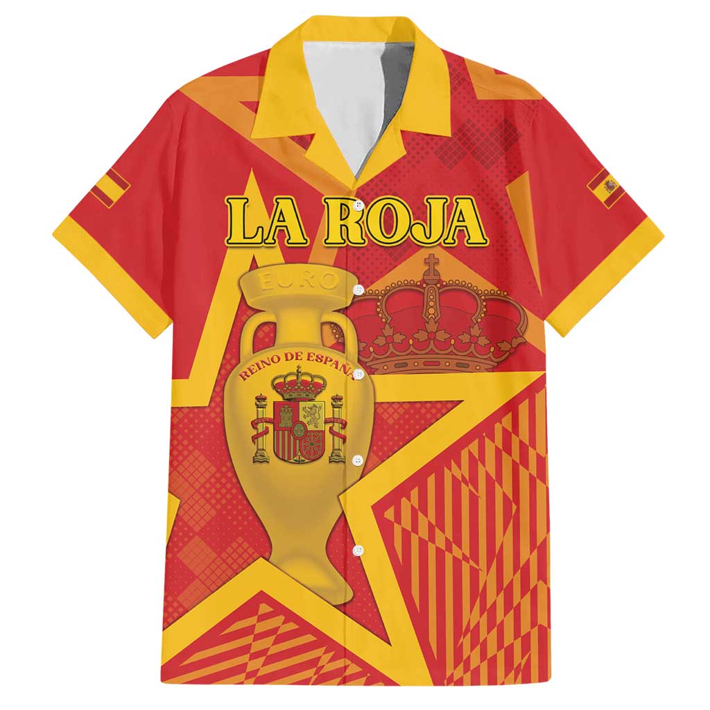 Custom Spain 2024 Football Hawaiian Shirt La Roja Reigns Supreme LT05 - Wonder Print Shop