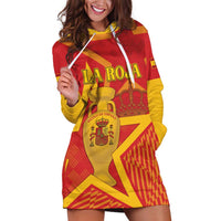 Custom Spain 2024 Football Hoodie Dress La Roja Reigns Supreme LT05 - Wonder Print Shop