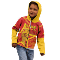 Custom Spain 2024 Football Kid Hoodie La Roja Reigns Supreme LT05 - Wonder Print Shop