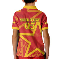 Custom Spain 2024 Football Kid Polo Shirt La Roja Reigns Supreme LT05 - Wonder Print Shop