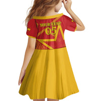 Custom Spain 2024 Football Kid Short Sleeve Dress La Roja Reigns Supreme LT05 - Wonder Print Shop