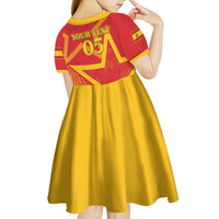 Custom Spain 2024 Football Kid Short Sleeve Dress La Roja Reigns Supreme LT05 - Wonder Print Shop