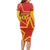 Custom Spain 2024 Football Long Sleeve Bodycon Dress La Roja Reigns Supreme LT05 - Wonder Print Shop