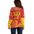 Custom Spain 2024 Football Off Shoulder Sweater La Roja Reigns Supreme LT05 - Wonder Print Shop