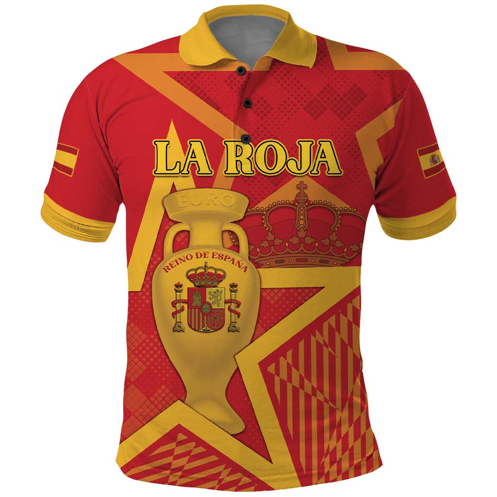 Custom Spain 2024 Football Polo Shirt La Roja Reigns Supreme LT05 - Wonder Print Shop