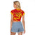 Custom Spain 2024 Football Raglan Cropped T Shirt La Roja Reigns Supreme LT05 - Wonder Print Shop