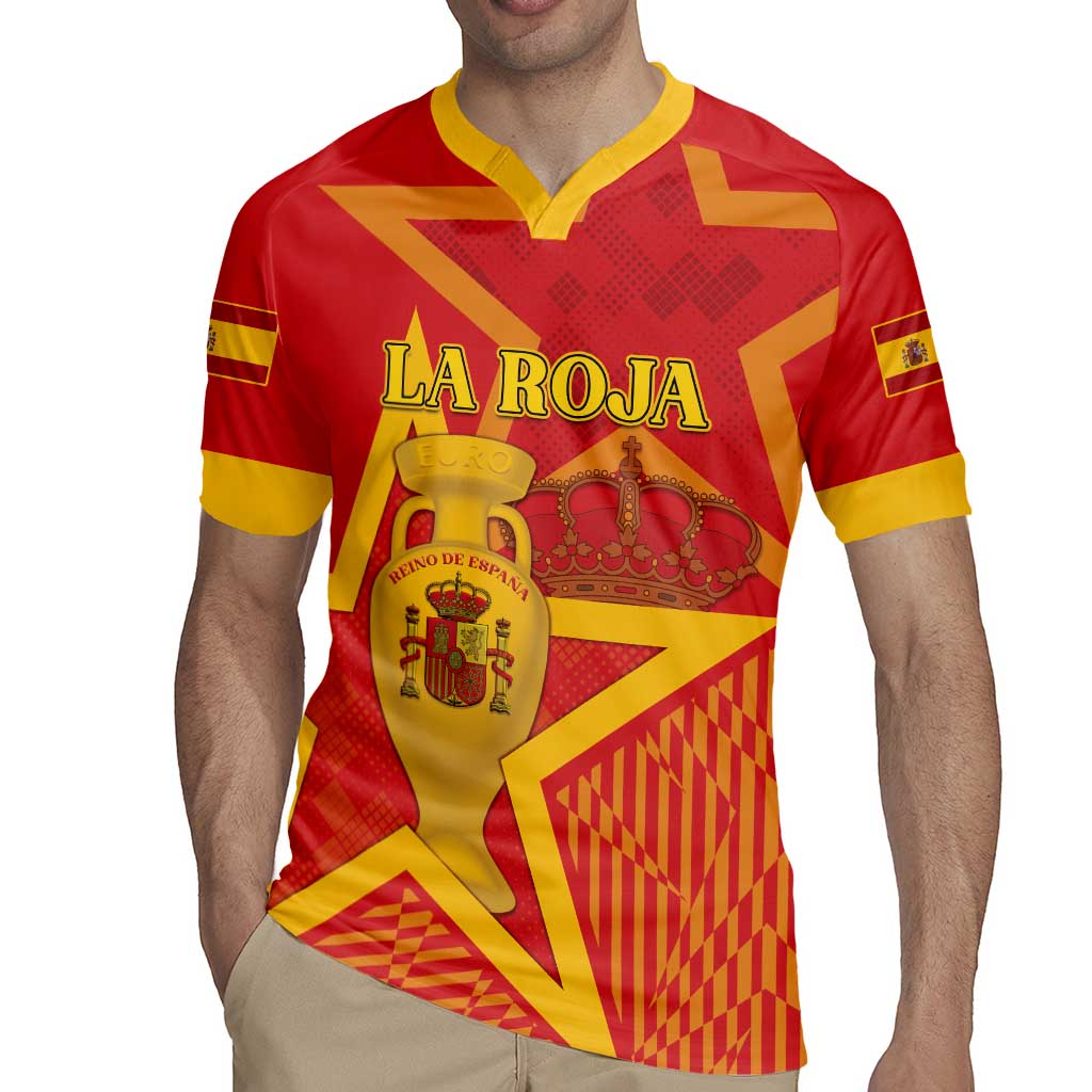 Custom Spain 2024 Football Rugby Jersey La Roja Reigns Supreme LT05 - Wonder Print Shop