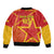 Custom Spain 2024 Football Sleeve Zip Bomber Jacket La Roja Reigns Supreme LT05 - Wonder Print Shop