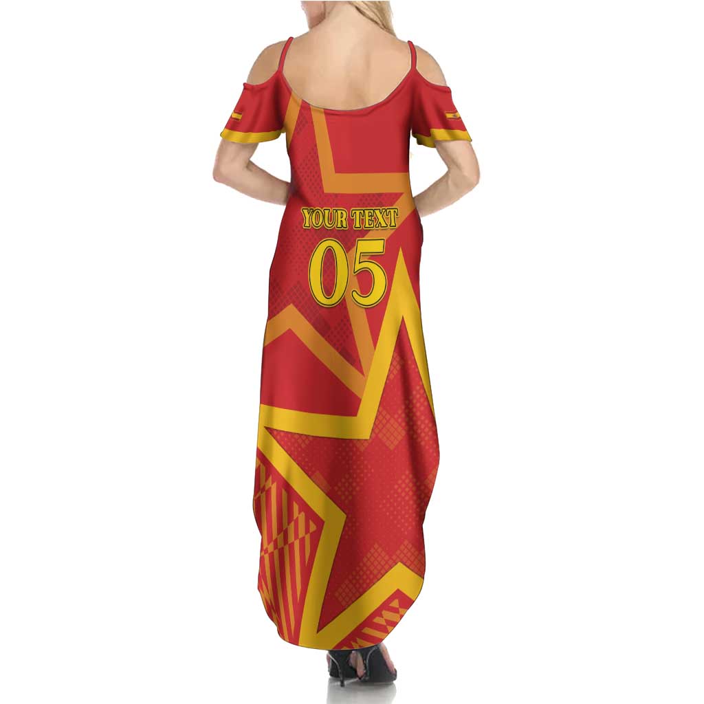 Custom Spain 2024 Football Summer Maxi Dress La Roja Reigns Supreme LT05 - Wonder Print Shop