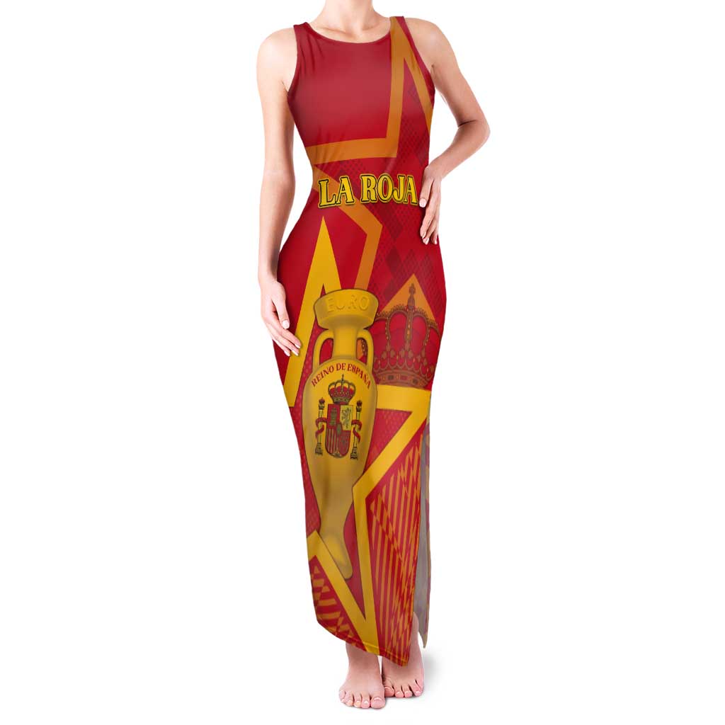 Custom Spain 2024 Football Tank Maxi Dress La Roja Reigns Supreme LT05 - Wonder Print Shop