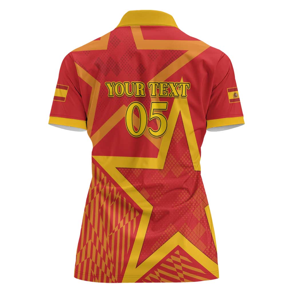 Custom Spain 2024 Football Women Polo Shirt La Roja Reigns Supreme LT05 - Wonder Print Shop