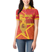 Custom Spain 2024 Football Women Polo Shirt La Roja Reigns Supreme LT05 - Wonder Print Shop