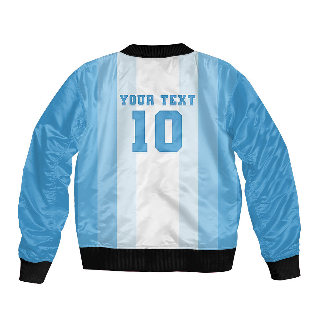 Custom Argentina Football GOAT 10 Bomber Jacket Worldwide Legend