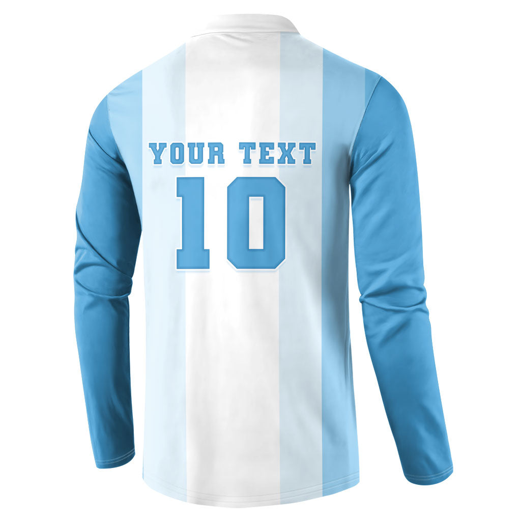 Custom Argentina Football GOAT 10 Button Sweatshirt Worldwide Legend