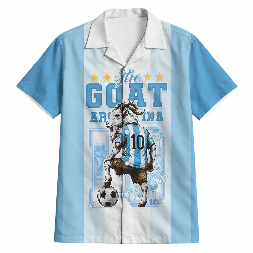 Custom Argentina Football GOAT 10 Hawaiian Shirt Worldwide Legend