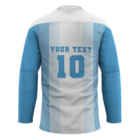 Custom Argentina Football GOAT 10 Hockey Jersey Worldwide Legend