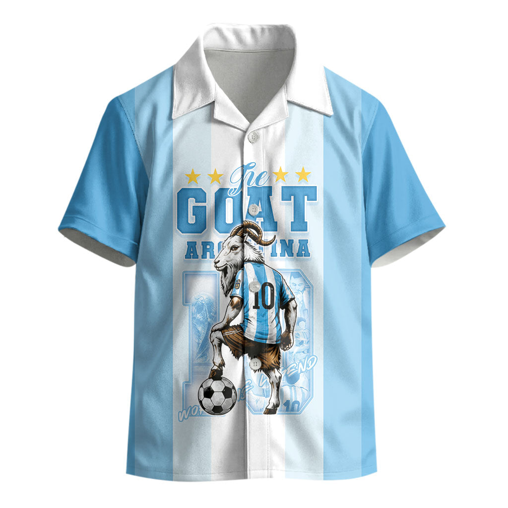 Custom Argentina Football GOAT 10 Kid Hawaiian Shirt Worldwide Legend
