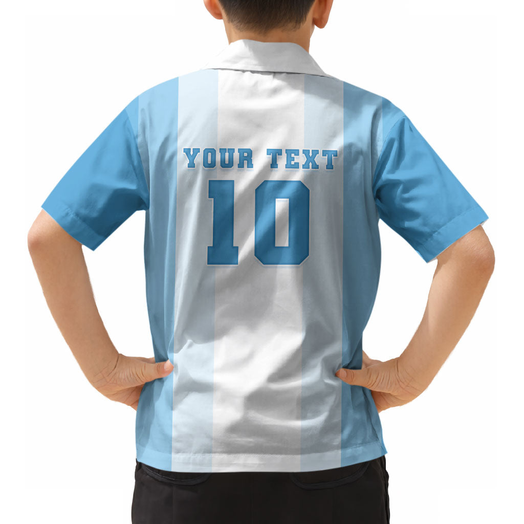 Custom Argentina Football GOAT 10 Kid Hawaiian Shirt Worldwide Legend