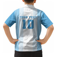 Custom Argentina Football GOAT 10 Kid Hawaiian Shirt Worldwide Legend