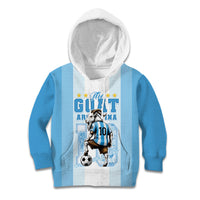 Custom Argentina Football GOAT 10 Kid Hoodie Worldwide Legend