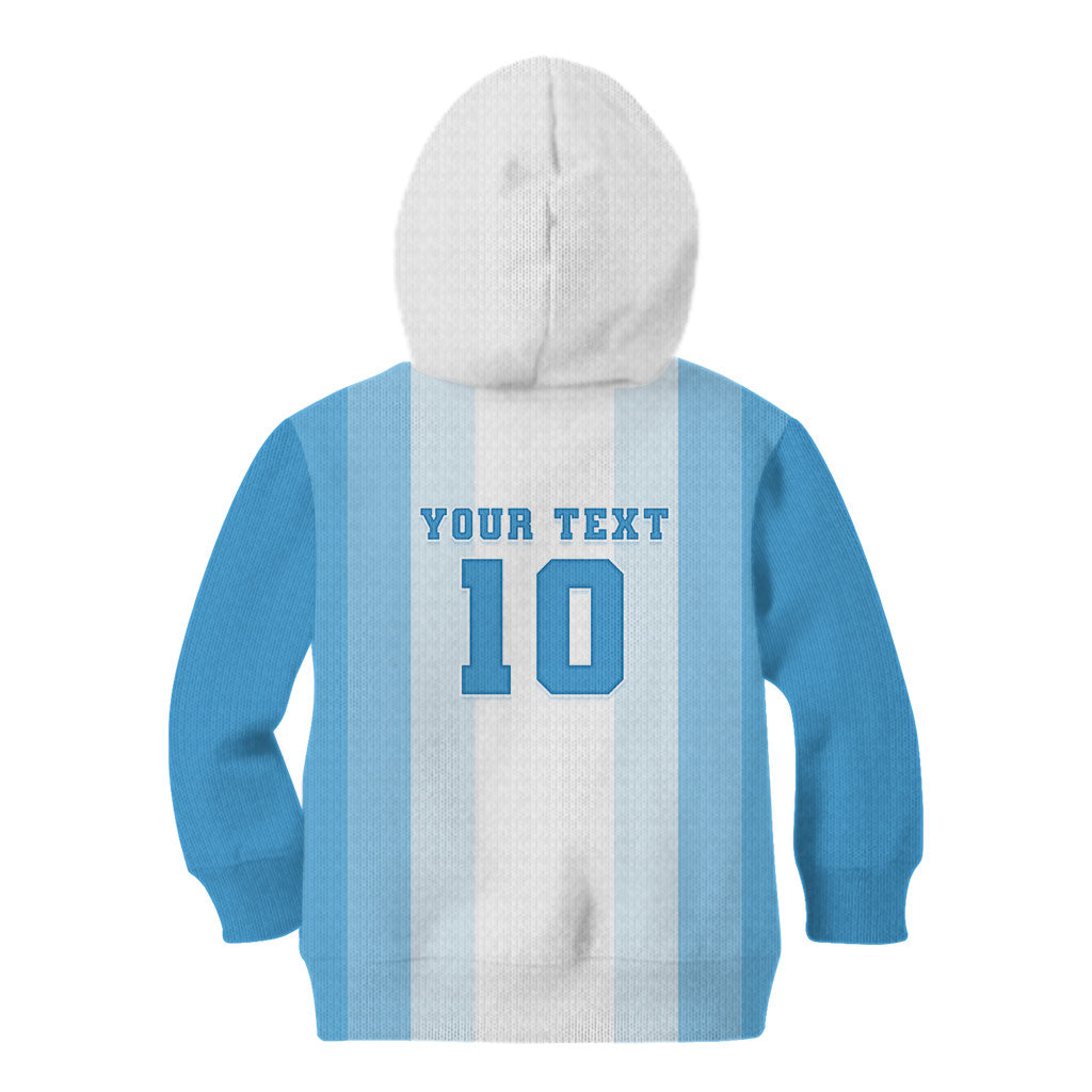 Custom Argentina Football GOAT 10 Kid Hoodie Worldwide Legend
