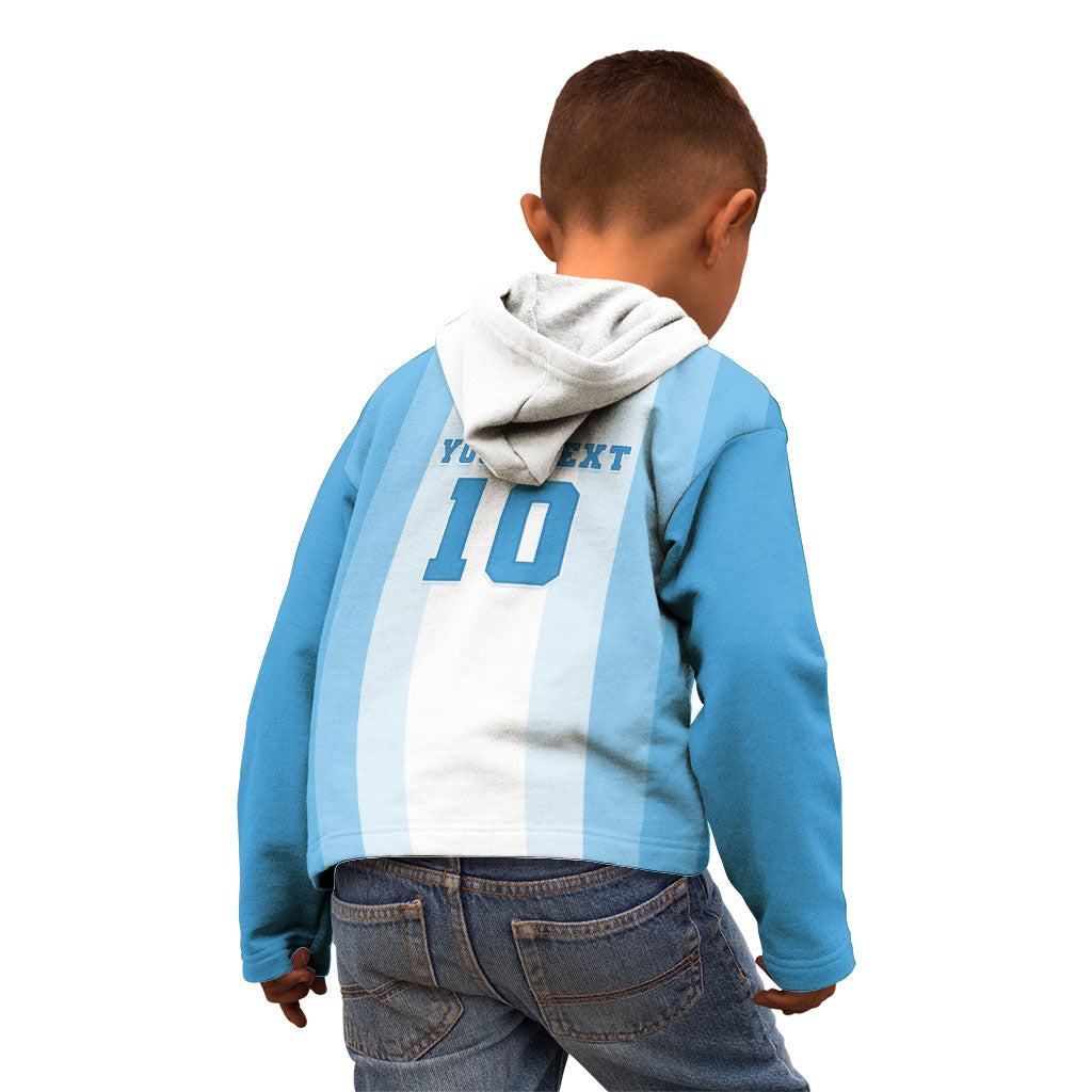 Custom Argentina Football GOAT 10 Kid Hoodie Worldwide Legend