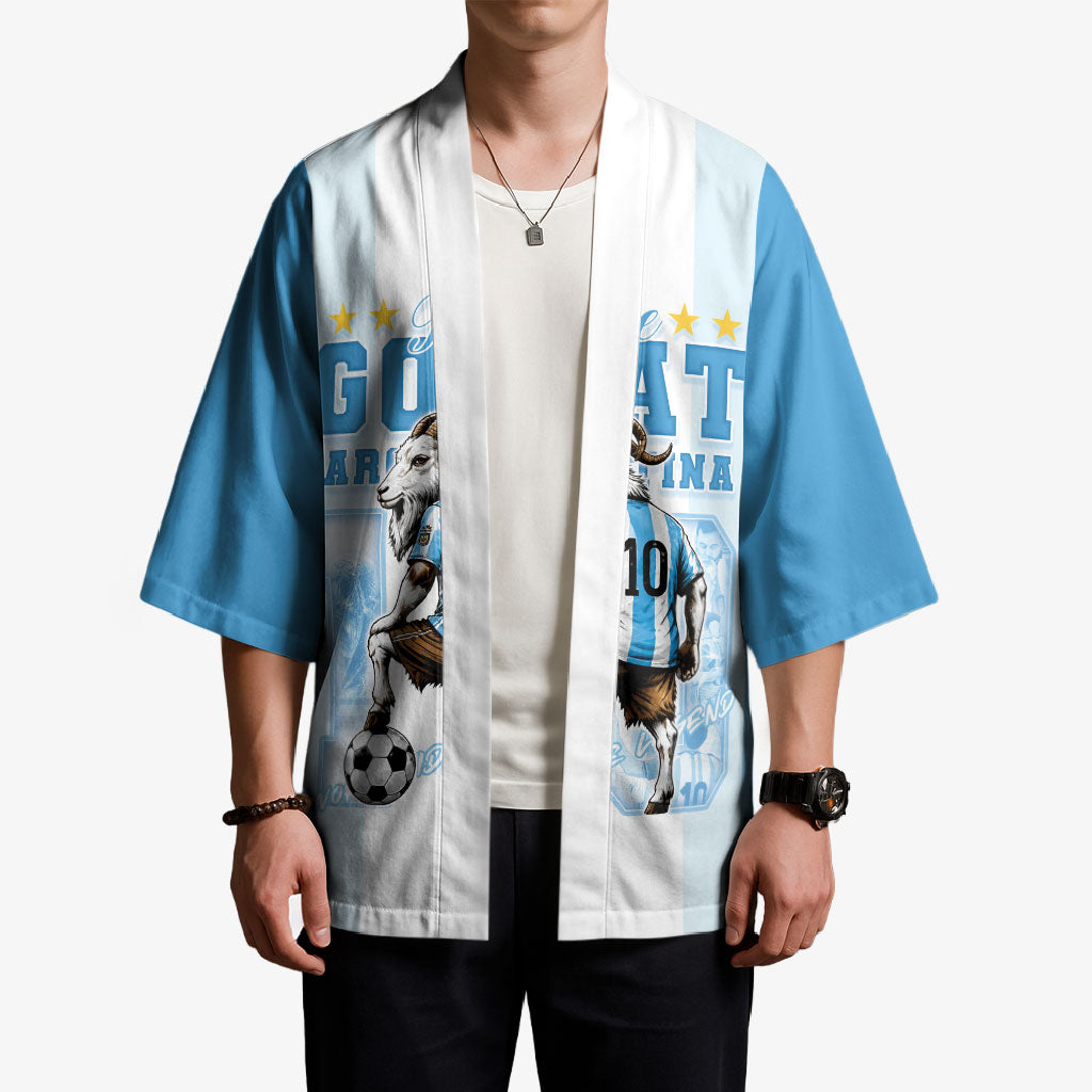 Custom Argentina Football GOAT 10 Kimono Worldwide Legend