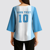 Custom Argentina Football GOAT 10 Kimono Sleeve Blouse Worldwide Legend