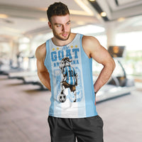 Custom Argentina Football GOAT 10 Men Tank Top Worldwide Legend
