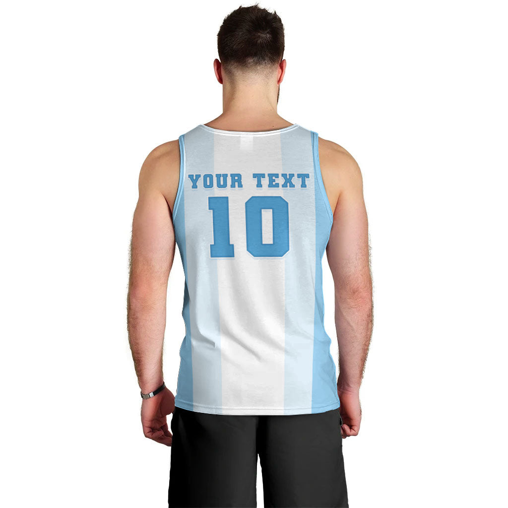 Custom Argentina Football GOAT 10 Men Tank Top Worldwide Legend