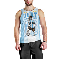 Custom Argentina Football GOAT 10 Men Tank Top Worldwide Legend