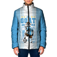 Custom Argentina Football GOAT 10 Padded Jacket Worldwide Legend
