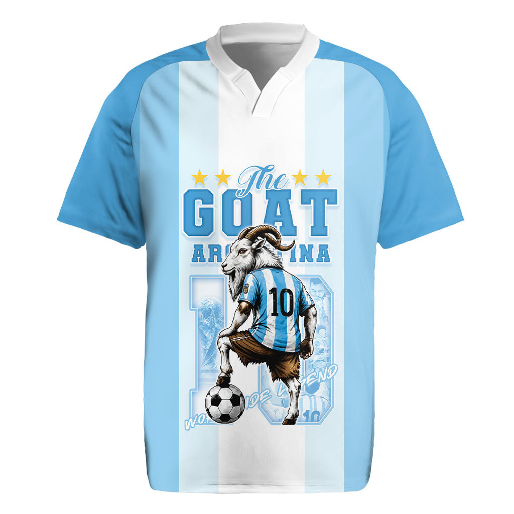 Custom Argentina Football GOAT 10 Rugby Jersey Worldwide Legend