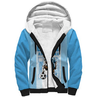 Custom Argentina Football GOAT 10 Sherpa Hoodie Worldwide Legend