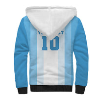 Custom Argentina Football GOAT 10 Sherpa Hoodie Worldwide Legend