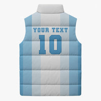 Custom Argentina Football GOAT 10 Sleeveless Puffer Jacket Worldwide Legend