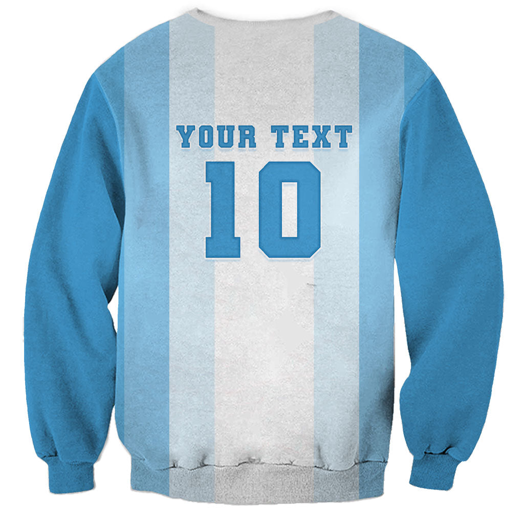 Custom Argentina Football GOAT 10 Sweatshirt Worldwide Legend