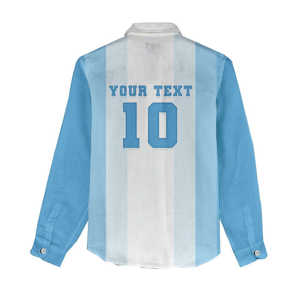Custom Argentina Football GOAT 10 Women Casual Shirt Worldwide Legend