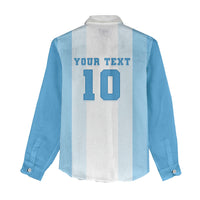 Custom Argentina Football GOAT 10 Women Casual Shirt Worldwide Legend