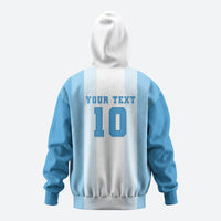 Custom Argentina Football GOAT 10 Zip Hoodie Worldwide Legend