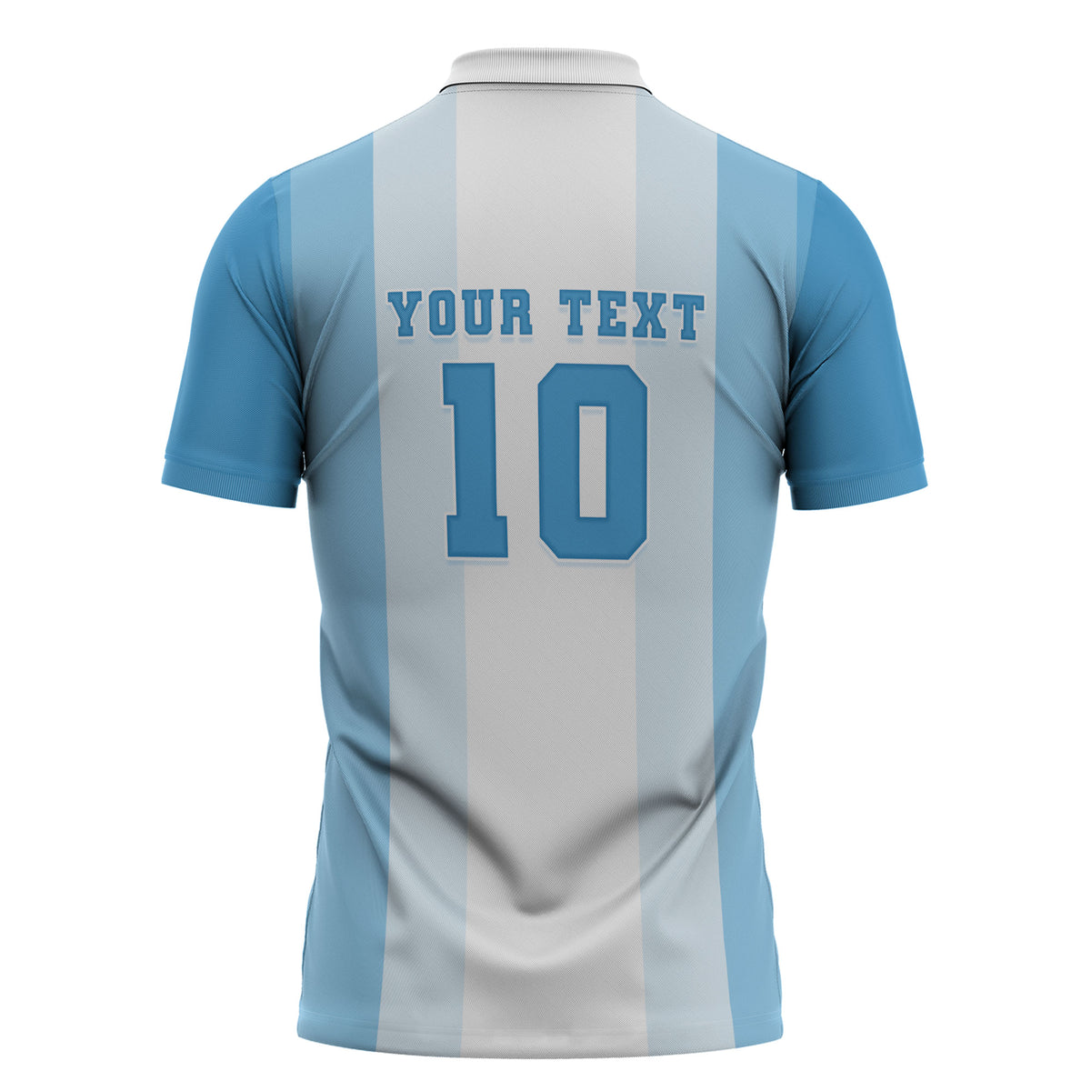 Custom Argentina Football GOAT 10 Zipper Polo Shirt Worldwide Legend