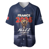 Custom World Football 2026 France Baseball Jersey Allez Les Bleus