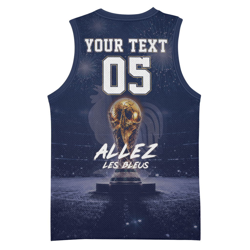 Custom World Football 2026 France Basketball Jersey Allez Les Bleus