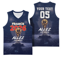 Custom World Football 2026 France Basketball Jersey Allez Les Bleus