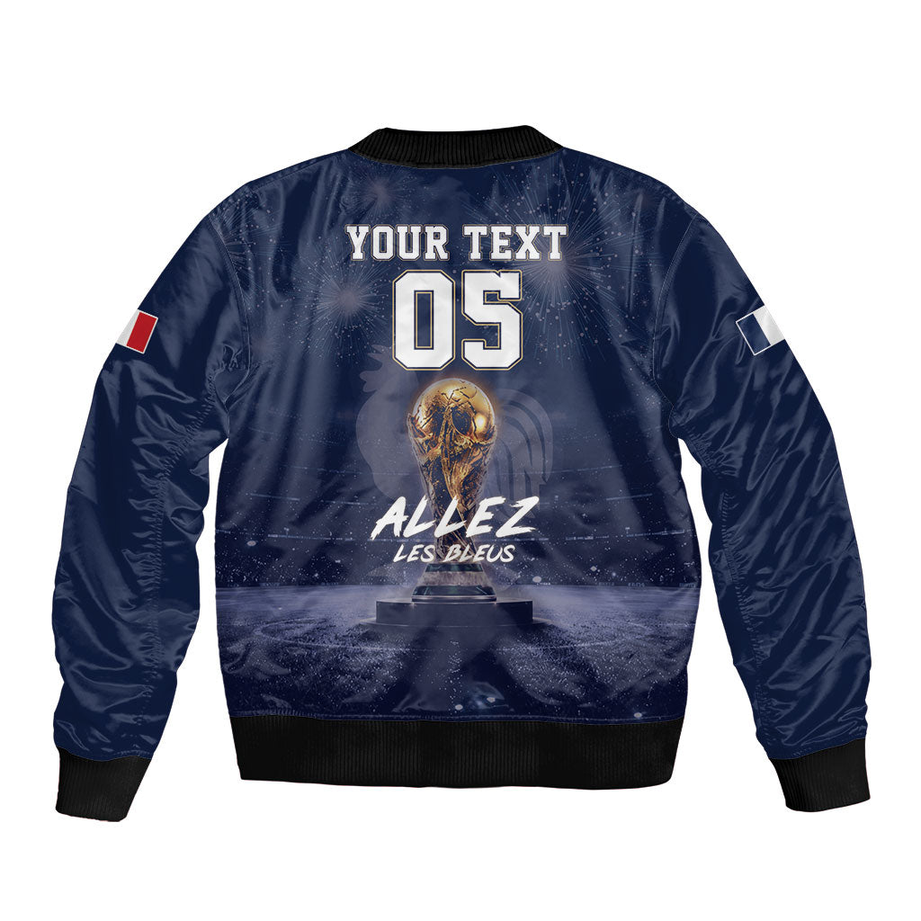 Custom World Football 2026 France Bomber Jacket Allez Les Bleus